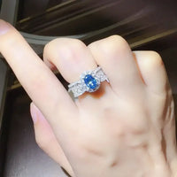 1 Carat Moissanite Zircon 925 Sterling Silver Ring