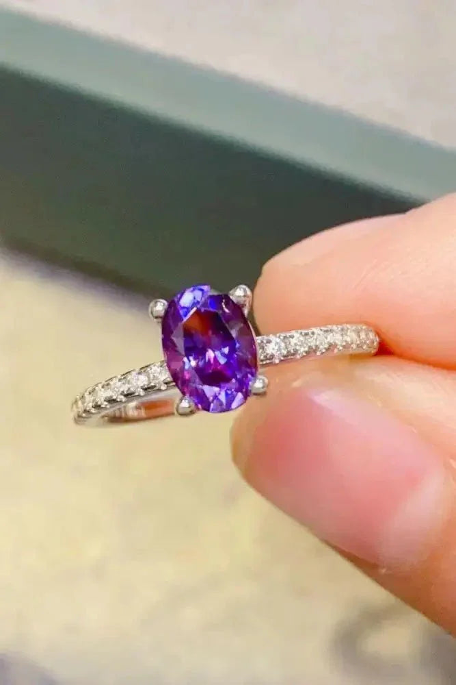 1 Carat Purple Moissanite 4 - Prong Ring - Update AvenueRingTrendsi1013004492844441013004492844441 Carat Purple Moissanite 4 - Prong RingPurple