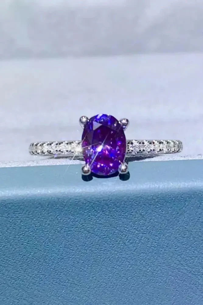 1 Carat Purple Moissanite 4 - Prong Ring - Update AvenueRingTrendsi1013004492844441013004492844441 Carat Purple Moissanite 4 - Prong RingPurple