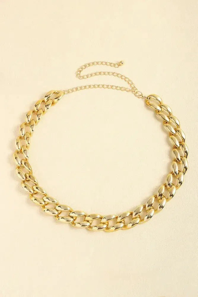 1" Width Acrylic Curb Chain Belt - Update AvenueTrendsi1013003275354051013003275354051" Width Acrylic Curb Chain BeltGold