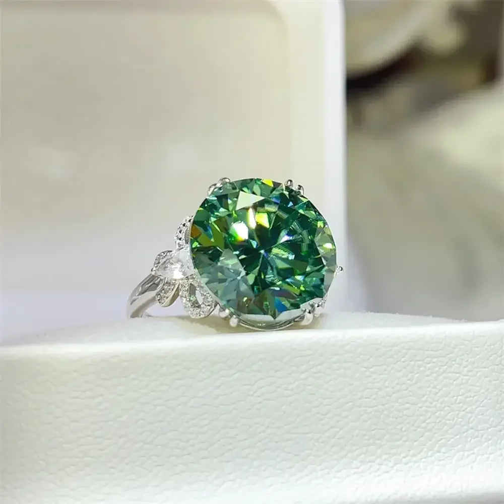 10 Carat Moissanite 925 Sterling Silver Ring