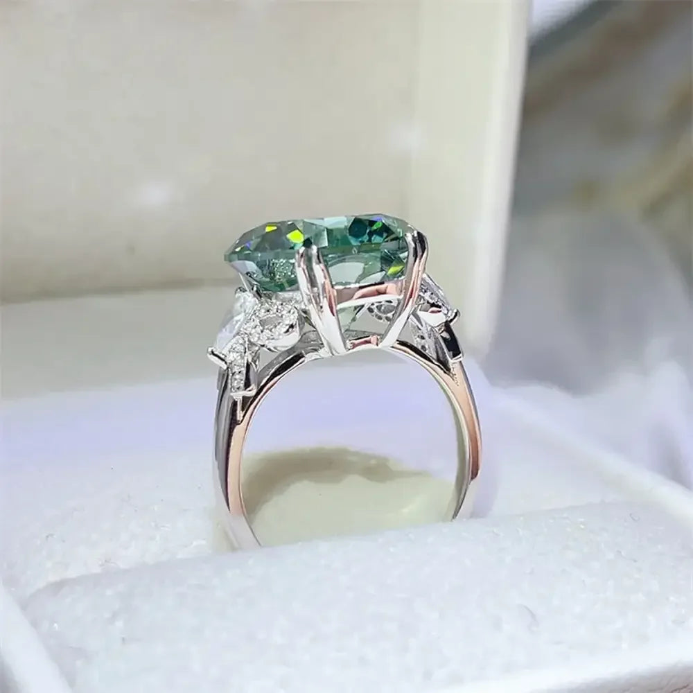 10 Carat Moissanite 925 Sterling Silver Ring
