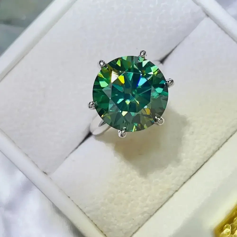 10 Carat Moissanite 925 Sterling Silver Ring