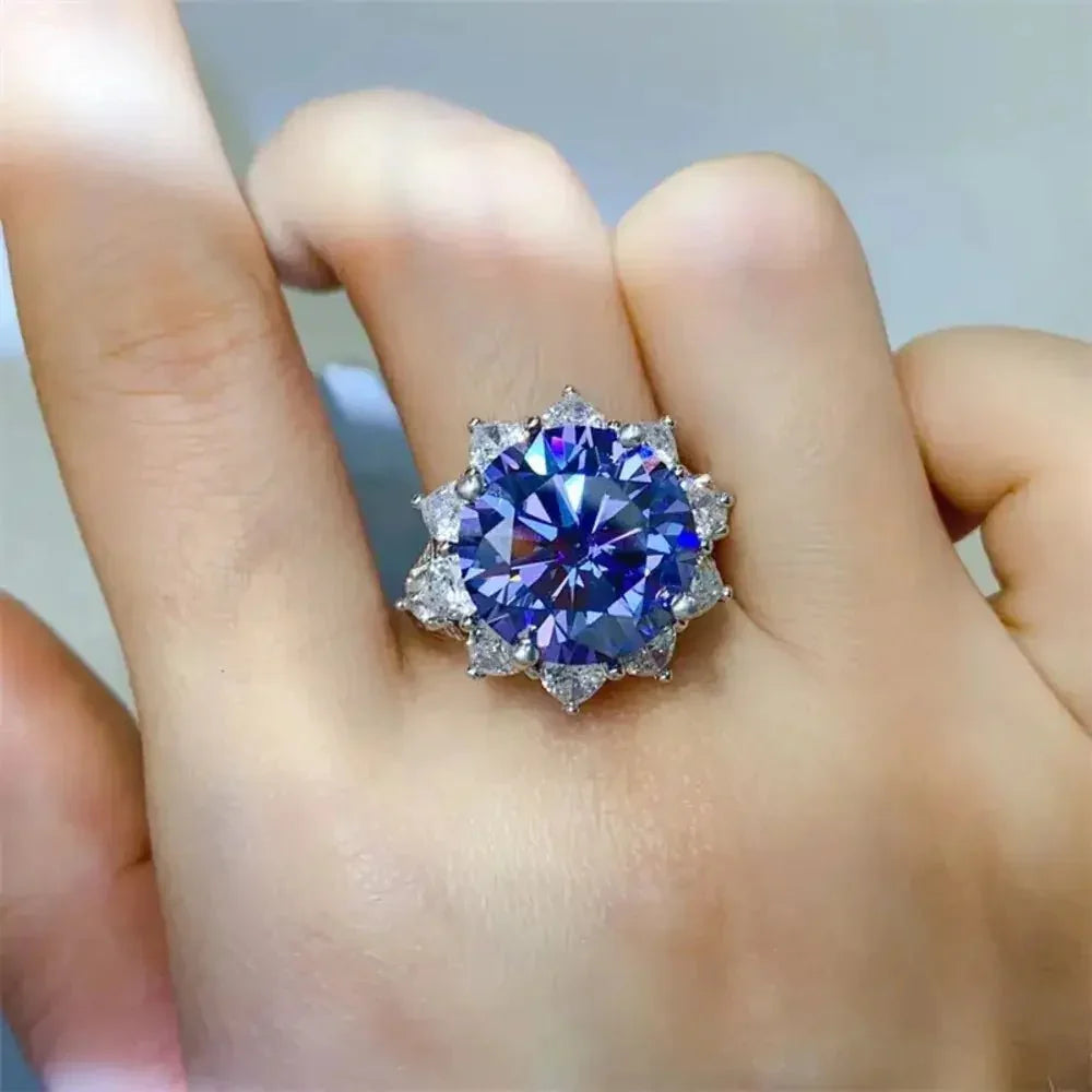 10 Carat Moissanite 925 Sterling Silver Ring - Update AvenueRingTrendsi10050022240118110050022240118110 Carat Moissanite 925 Sterling Silver RingDark Blue