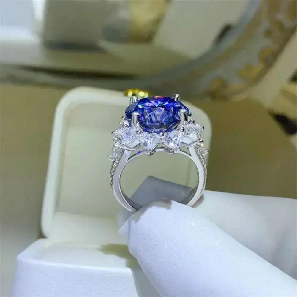 10 Carat Moissanite 925 Sterling Silver Ring - Update AvenueRingTrendsi10050022240118110050022240118110 Carat Moissanite 925 Sterling Silver RingDark Blue