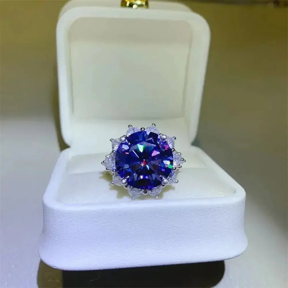 10 Carat Moissanite 925 Sterling Silver Ring - Update AvenueRingTrendsi10050022240118110050022240118110 Carat Moissanite 925 Sterling Silver RingDark Blue