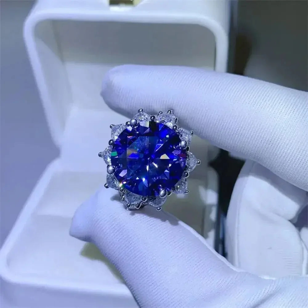 10 Carat Moissanite 925 Sterling Silver Ring - Update AvenueRingTrendsi10050022240118110050022240118110 Carat Moissanite 925 Sterling Silver RingDark Blue