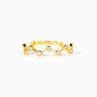 18K Gold-Plated 925 Sterling Silver Zircon Ring