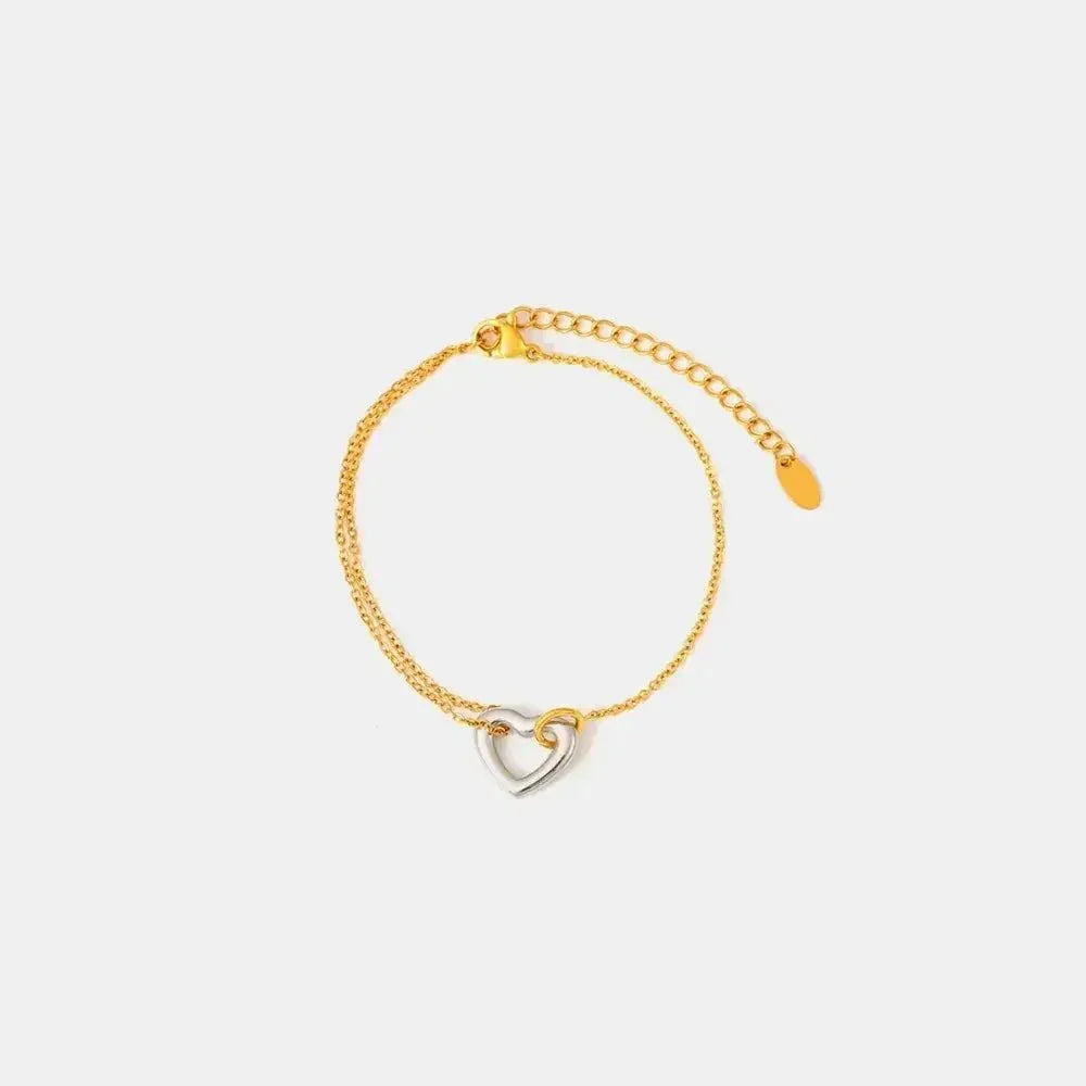 18K Gold - Plated Heart Bracelet - Update AvenueBraceletsTrendsi10050075267137310050075267137318K Gold - Plated Heart BraceletGold