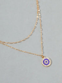 18K Gold-Plated Inlaid Zircon Layered Necklace