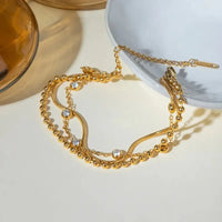 18K Gold - Plated Layered Inlaid Zircon Bracelet - Update AvenueBraceletsTrendsi10050072840108410050072840108418K Gold - Plated Layered Inlaid Zircon BraceletGold