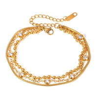 18K Gold - Plated Layered Inlaid Zircon Bracelet - Update AvenueBraceletsTrendsi10050072840108410050072840108418K Gold - Plated Layered Inlaid Zircon BraceletGold