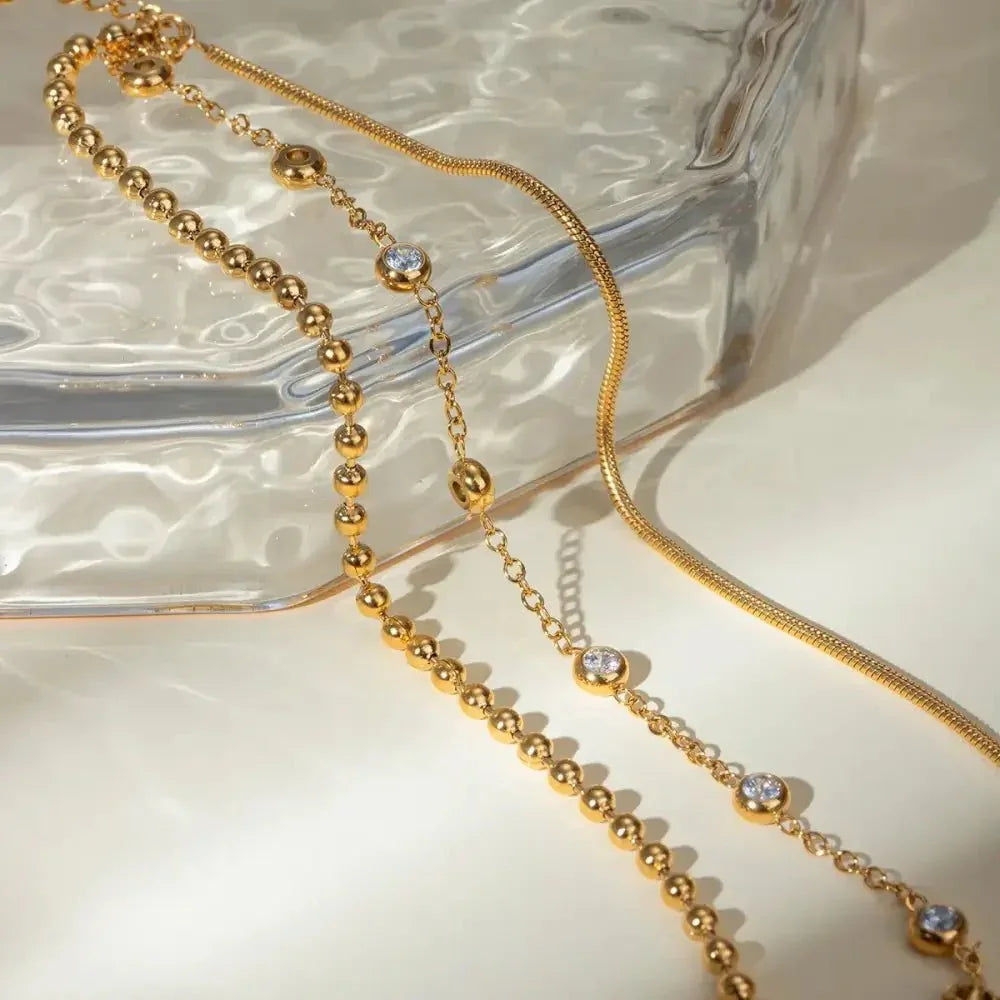 18K Gold - Plated Layered Inlaid Zircon Bracelet - Update AvenueBraceletsTrendsi10050072840108410050072840108418K Gold - Plated Layered Inlaid Zircon BraceletGold