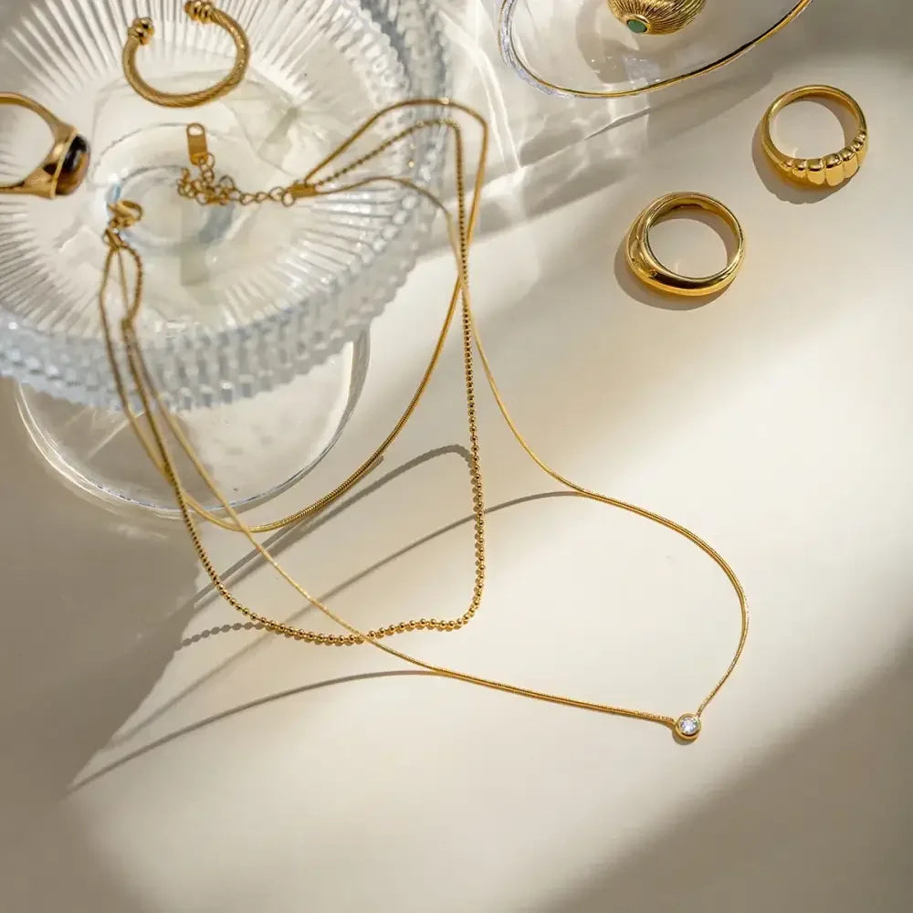18K Gold-Plated Layered Necklace