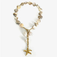 18K Gold-Plated Ocean Theme Necklace with Starfish Pendant