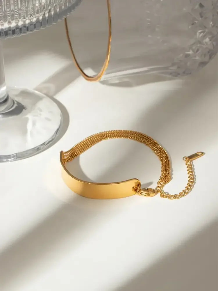 18K Gold-Plated Stainless Steel Bracelet