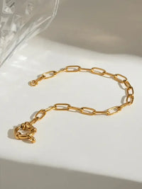 18K Gold-Plated Stainless Steel Chain Bracelet