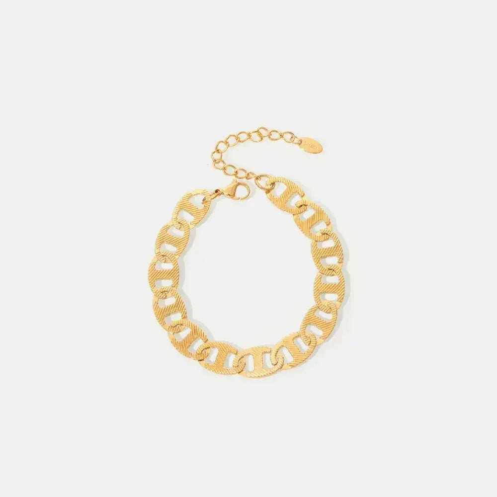 18K Gold-Plated Stainless Steel Chain Bracelet