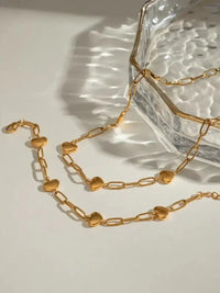 18K Gold - Plated Stainless Steel Heart Bracelet - Update AvenueBraceletsTrendsi10050007171126310050007171126318K Gold - Plated Stainless Steel Heart BraceletGold