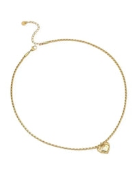 18K Gold-Plated Stainless Steel Heart Pendant Necklace