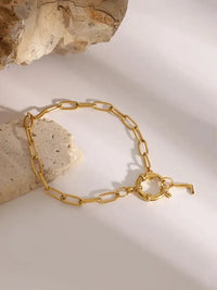 18K Gold - Plated Stainless Steel Letter L Bracelet - Update AvenueBraceletsTrendsi10050003822160310050003822160318K Gold - Plated Stainless Steel Letter L BraceletGold