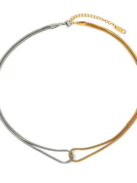 18K Gold-Plated Stainless Steel Two-Tone Necklace