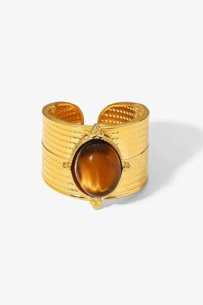 18K Gold - Plated Wide Open Ring - Update AvenueRingTrendsi10010020973870010010020973870018K Gold - Plated Wide Open RingBrown