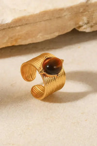 18K Gold - Plated Wide Open Ring - Update AvenueRingTrendsi10010020973870010010020973870018K Gold - Plated Wide Open RingBrown