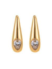 18K Gold-Plated Zircone Teardrop Earrings
