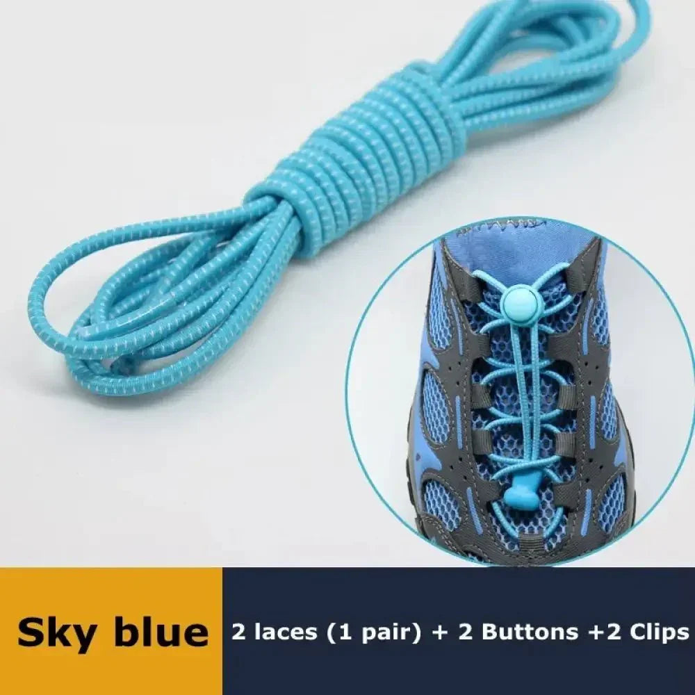 1Pair Shoelaces for Sneaker Elastic No Tie Shoe Laces Stretching Lock Lazy Laces Quick Rubber Shoelace Round Shoestrings - Update AvenueSMATLELF SHOELACE Store14:125414:12541Pair Shoelaces for Sneaker Elastic No Tie Shoe Laces Stretching Lock Lazy Laces Quick Rubber Shoelace Round Shoestrings - Update AvenuesSKY BLUE