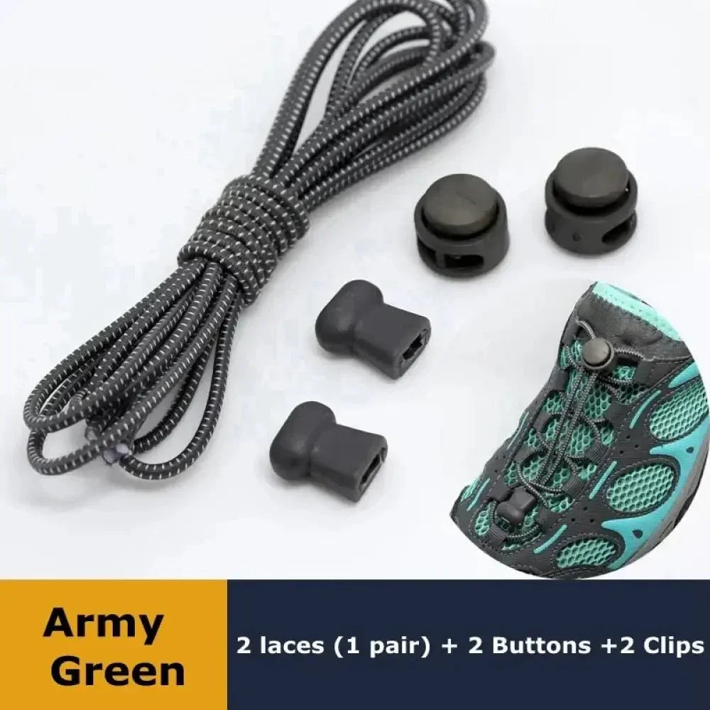 1Pair Shoelaces for Sneaker Elastic No Tie Shoe Laces Stretching Lock Lazy Laces Quick Rubber Shoelace Round Shoestrings - Update AvenueSMATLELF SHOELACE Store14:20000488914:2000048891Pair Shoelaces for Sneaker Elastic No Tie Shoe Laces Stretching Lock Lazy Laces Quick Rubber Shoelace Round Shoestrings - Update Avenuesarmy green
