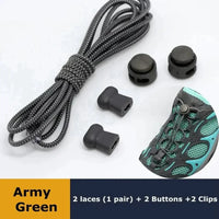 1Pair Shoelaces for Sneaker Elastic No Tie Shoe Laces Stretching Lock Lazy Laces Quick Rubber Shoelace Round Shoestrings - Update AvenueSMATLELF SHOELACE Store14:20000488914:2000048891Pair Shoelaces for Sneaker Elastic No Tie Shoe Laces Stretching Lock Lazy Laces Quick Rubber Shoelace Round Shoestrings - Update Avenuesarmy green