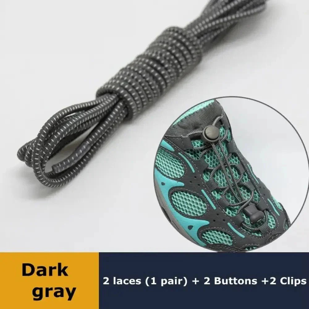 1Pair Shoelaces for Sneaker Elastic No Tie Shoe Laces Stretching Lock Lazy Laces Quick Rubber Shoelace Round Shoestrings - Update AvenueSMATLELF SHOELACE Store14:20000489014:2000048901Pair Shoelaces for Sneaker Elastic No Tie Shoe Laces Stretching Lock Lazy Laces Quick Rubber Shoelace Round Shoestrings - Update AvenuesDark Grey