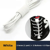 1Pair Shoelaces for Sneaker Elastic No Tie Shoe Laces Stretching Lock Lazy Laces Quick Rubber Shoelace Round Shoestrings - Update AvenueSMATLELF SHOELACE Store14:2914:291Pair Shoelaces for Sneaker Elastic No Tie Shoe Laces Stretching Lock Lazy Laces Quick Rubber Shoelace Round Shoestrings - Update AvenuesWHITE