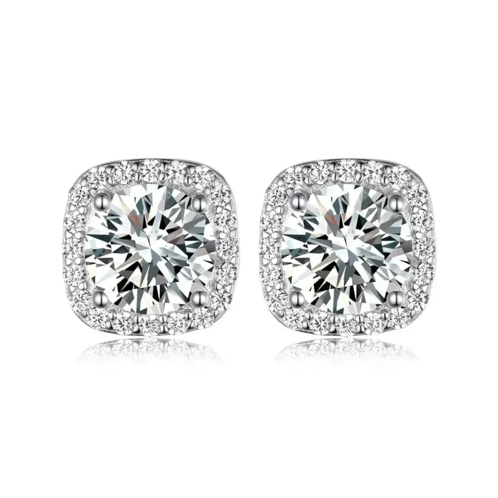2.4 Carat Moissanite Stud Earrings