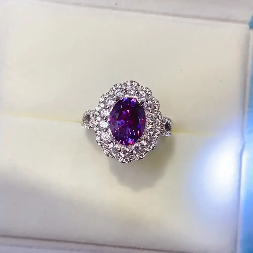 2 Carat Moissanite 925 Sterling Silver Ring