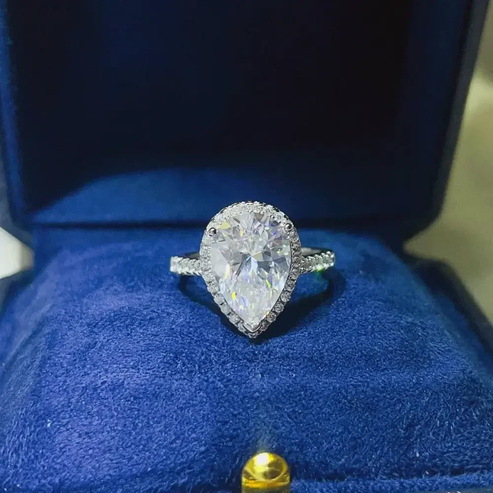 2 Carat Moissanite 925 Sterling Silver Ring