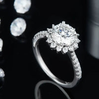 2 Carat Moissanite 925 Sterling Silver Ring