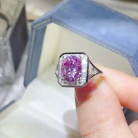 3 Carat Moissanite Square Ring