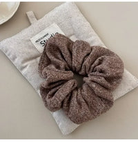 3-Piece Ruched Heathered Elastic Hair Scrunchy