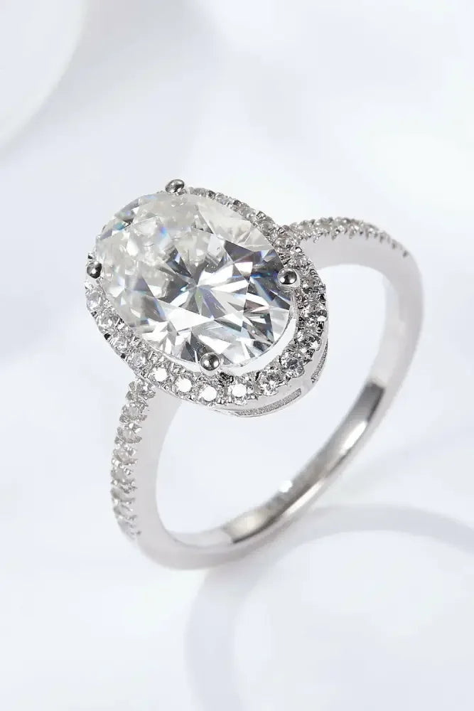 4.5 Carat Moissanite Halo Ring