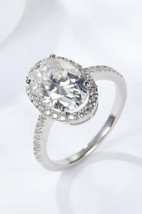 4.5 Carat Moissanite Halo Ring