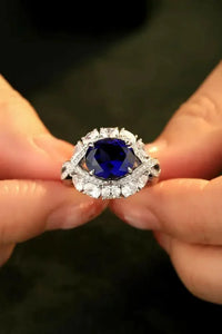 5 Carat Lab - Grown Sapphire Platinum - Plated Ring - Update AvenueRingTrendsi1001009074111351001009074111355 Carat Lab - Grown Sapphire Platinum - Plated RingRoyal Blue
