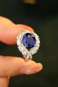 5 Carat Lab - Grown Sapphire Platinum - Plated Ring - Update AvenueRingTrendsi1001009074111351001009074111355 Carat Lab - Grown Sapphire Platinum - Plated RingRoyal Blue