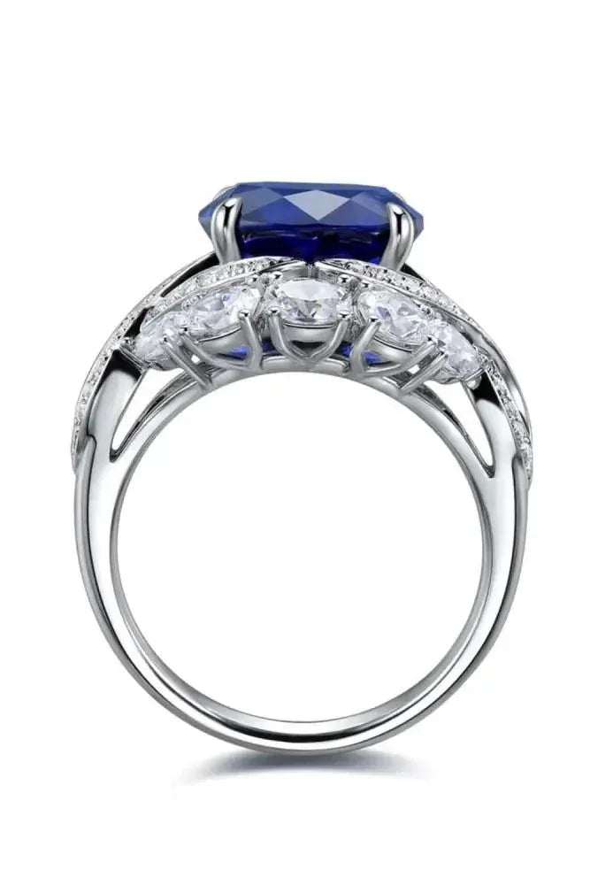 5 Carat Lab - Grown Sapphire Platinum - Plated Ring - Update AvenueRingTrendsi1001009074111351001009074111355 Carat Lab - Grown Sapphire Platinum - Plated RingRoyal Blue