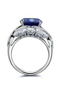 5 Carat Lab - Grown Sapphire Platinum - Plated Ring - Update AvenueRingTrendsi1001009074111351001009074111355 Carat Lab - Grown Sapphire Platinum - Plated RingRoyal Blue