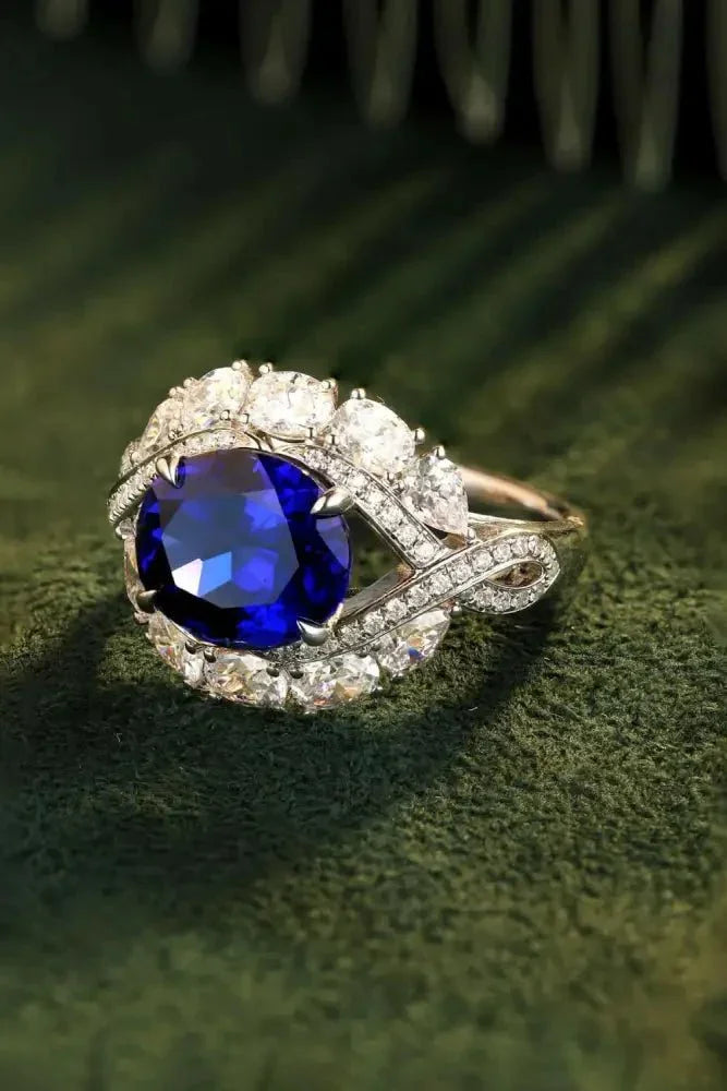 5 Carat Lab - Grown Sapphire Platinum - Plated Ring - Update AvenueRingTrendsi1001009074111351001009074111355 Carat Lab - Grown Sapphire Platinum - Plated RingRoyal Blue