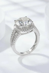 5 Carat Moissanite Split Shank Ring
