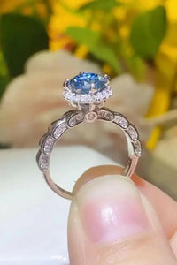925 Sterling Silver 1 Carat Moissanite Cluster Ring - Update AvenueRingTrendsi101300707563803101300707563803925 Sterling Silver 1 Carat Moissanite Cluster RingRoyal Blue