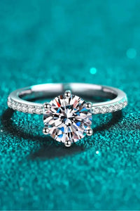 925 Sterling Silver 2 Carat Moissanite Ring - Update AvenueRingTrendsi101300100885579101300100885579925 Sterling Silver 2 Carat Moissanite RingSilver